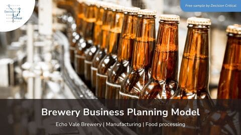 Brewery Business Planning Model thumbnail by Decision Critical – beer bottle production line