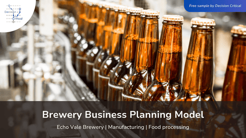 Brewery Business Planning Model thumbnail by Decision Critical – beer bottle production line